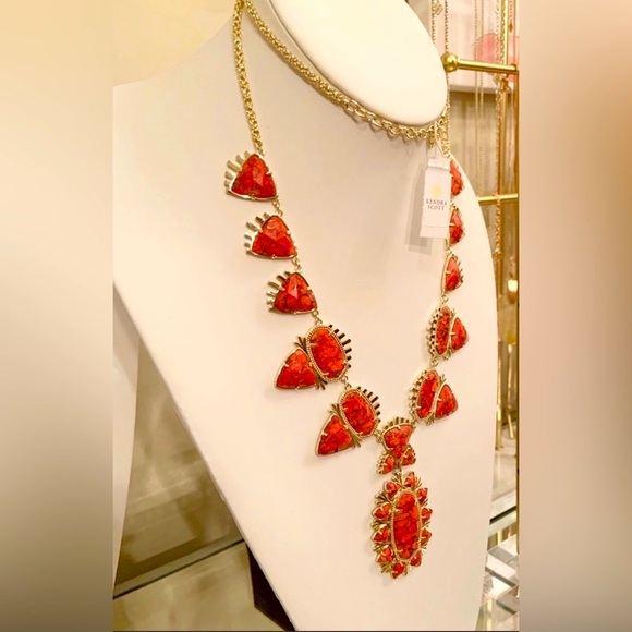 NWT Kendra Scott Havana Exclusive TX Release Bronze Veined Red Magnesite SO RARE - Picture 3 of 16